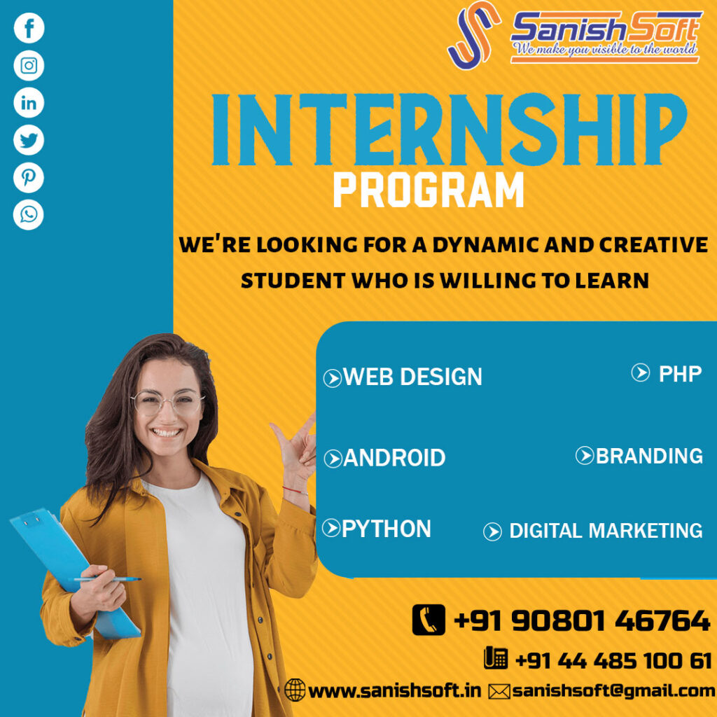 Sanishsoft India | Website Design Internship Company in Chennai